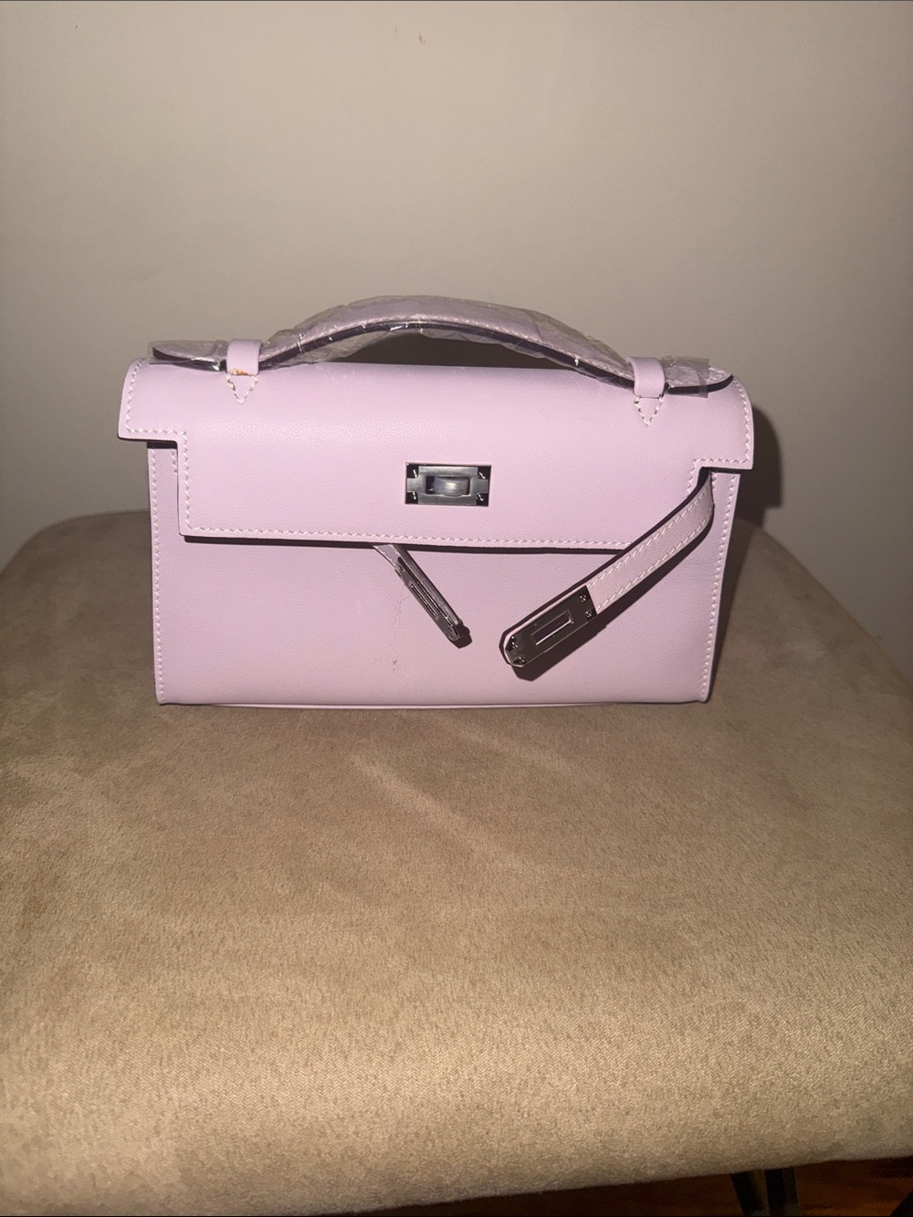 Structured Top-Handle Women's Bag in Lilac